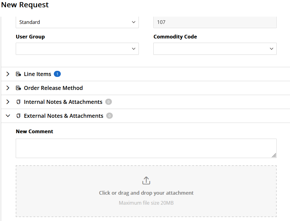Figure 2: Checkout screen — External Notes field