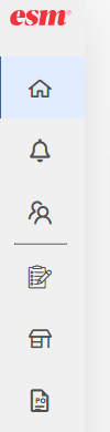 Figure 2: Left-hand navigation menu